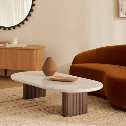 Noir Oval Coffee Table (Marble)