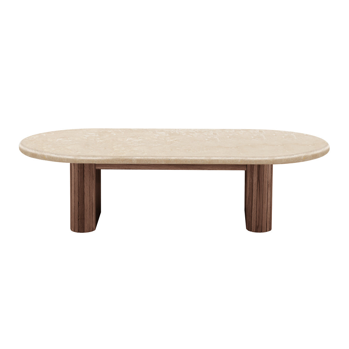 Noir Oval Coffee Table (Travertine)