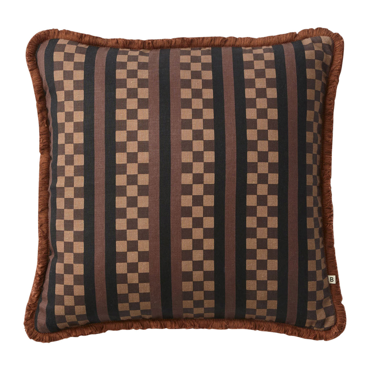 Marco Chocolate Tile Cushion