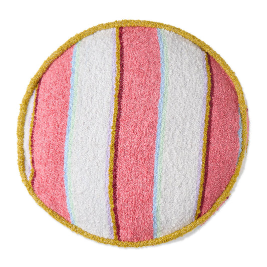 Rose Water Stripe Boucle Pea Cushion