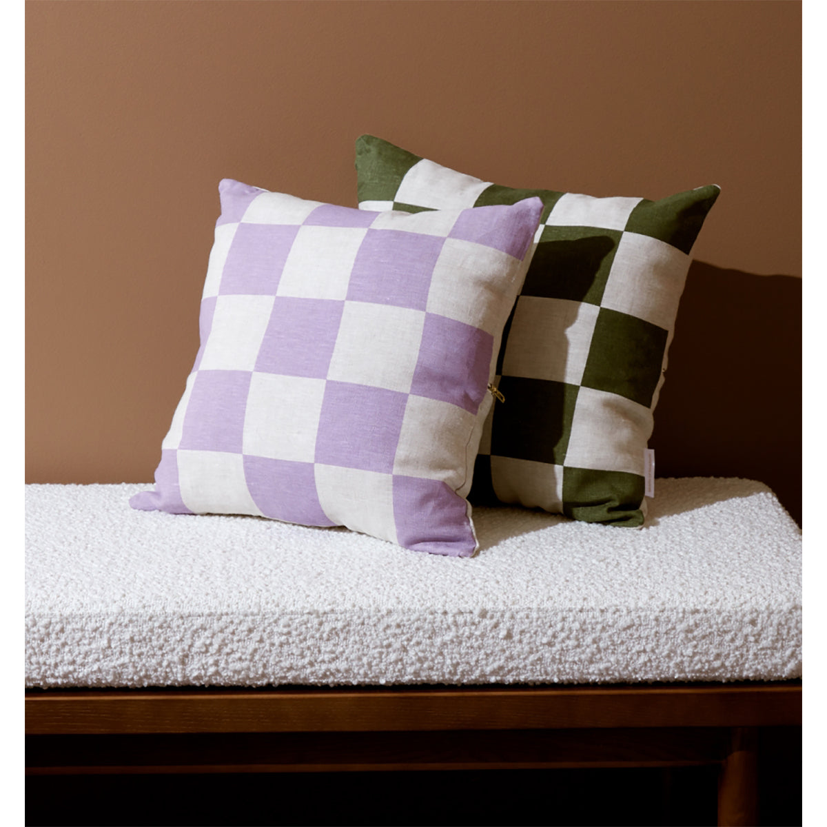 Big Check Square Cushion