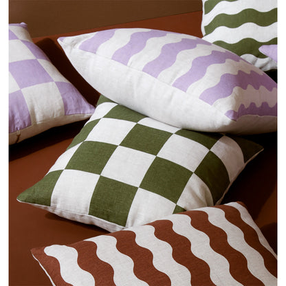 Big Check Square Cushion