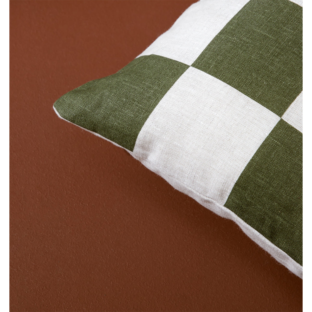 Big Check Square Cushion