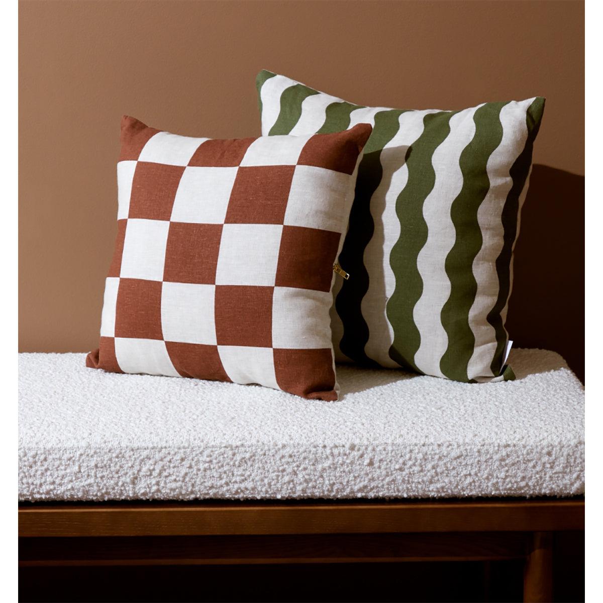 Big Check Square Cushion