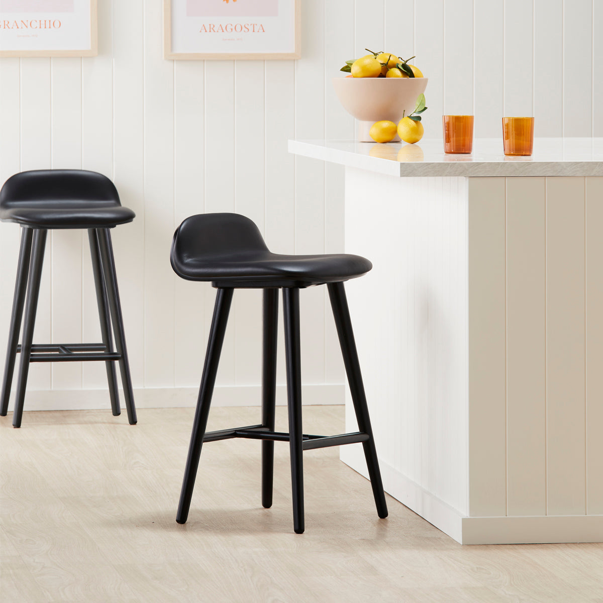 Capa Leather Bar Stool