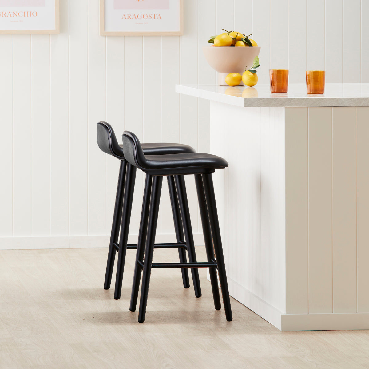 Capa Leather Bar Stool