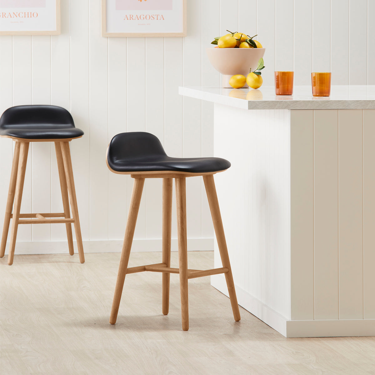 Capa Leather Bar Stool