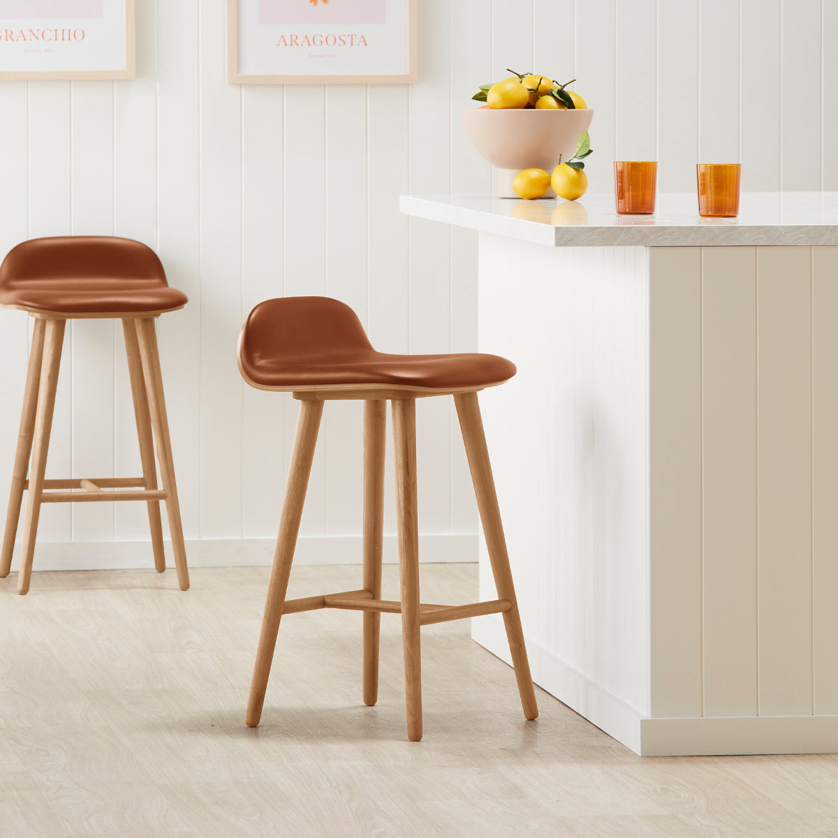 Capa Leather Bar Stool