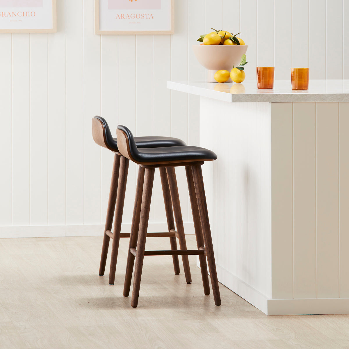 Capa Leather Bar Stool