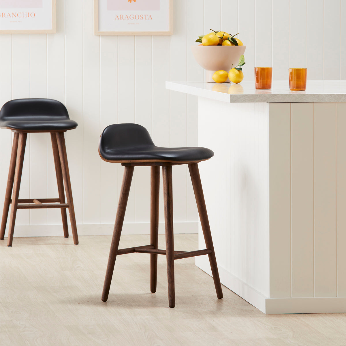 Capa Leather Bar Stool