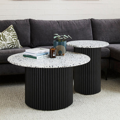 Cosmos Side Table (Black, Terrazzo)