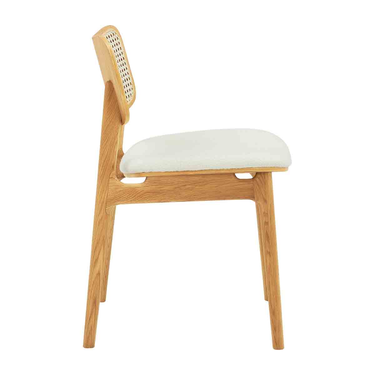 Flair Rattan Fabric Dining Chair