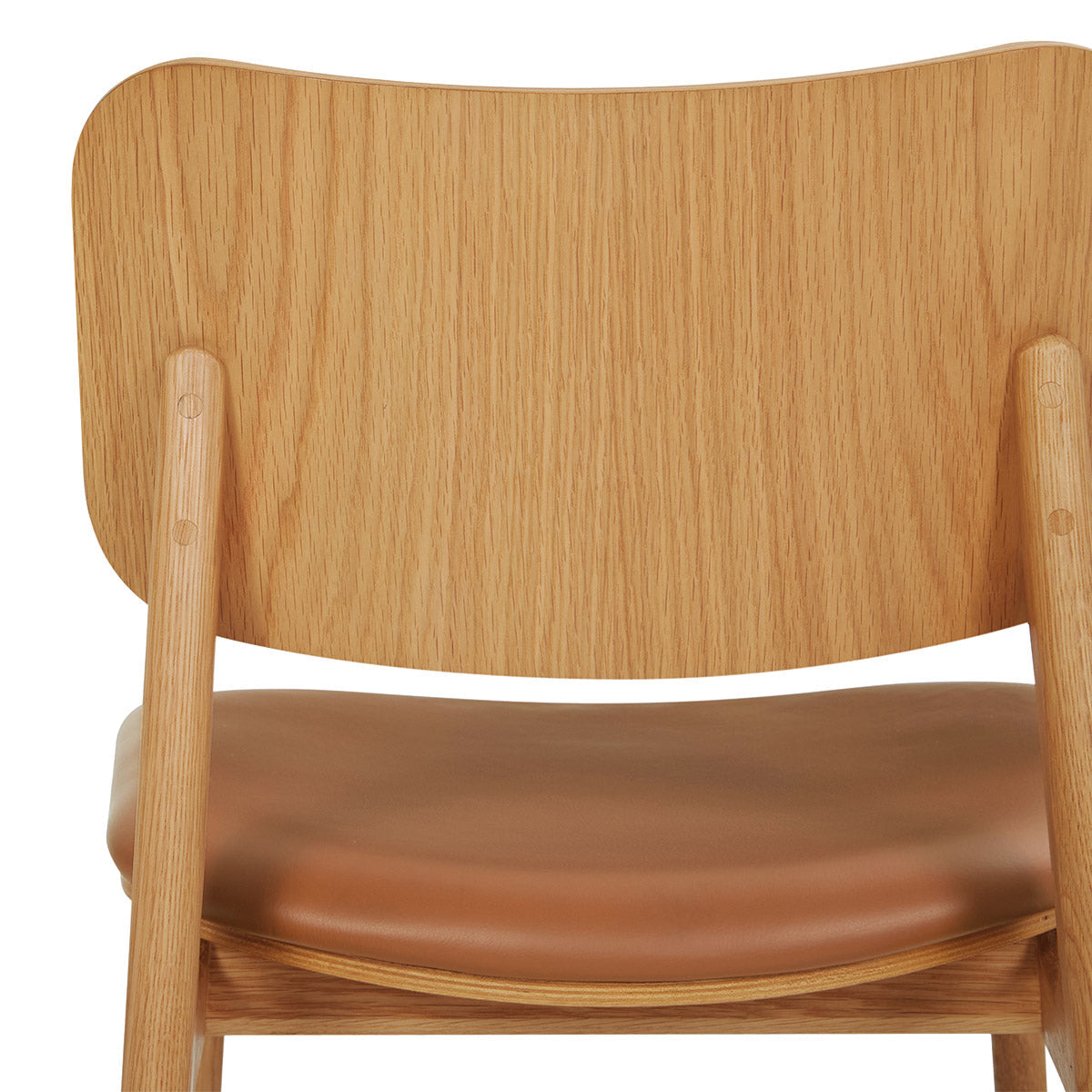 Flair Rattan Leather Dining Chair