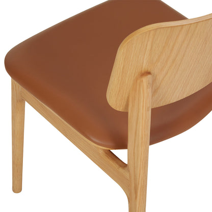 Flair Rattan Leather Dining Chair