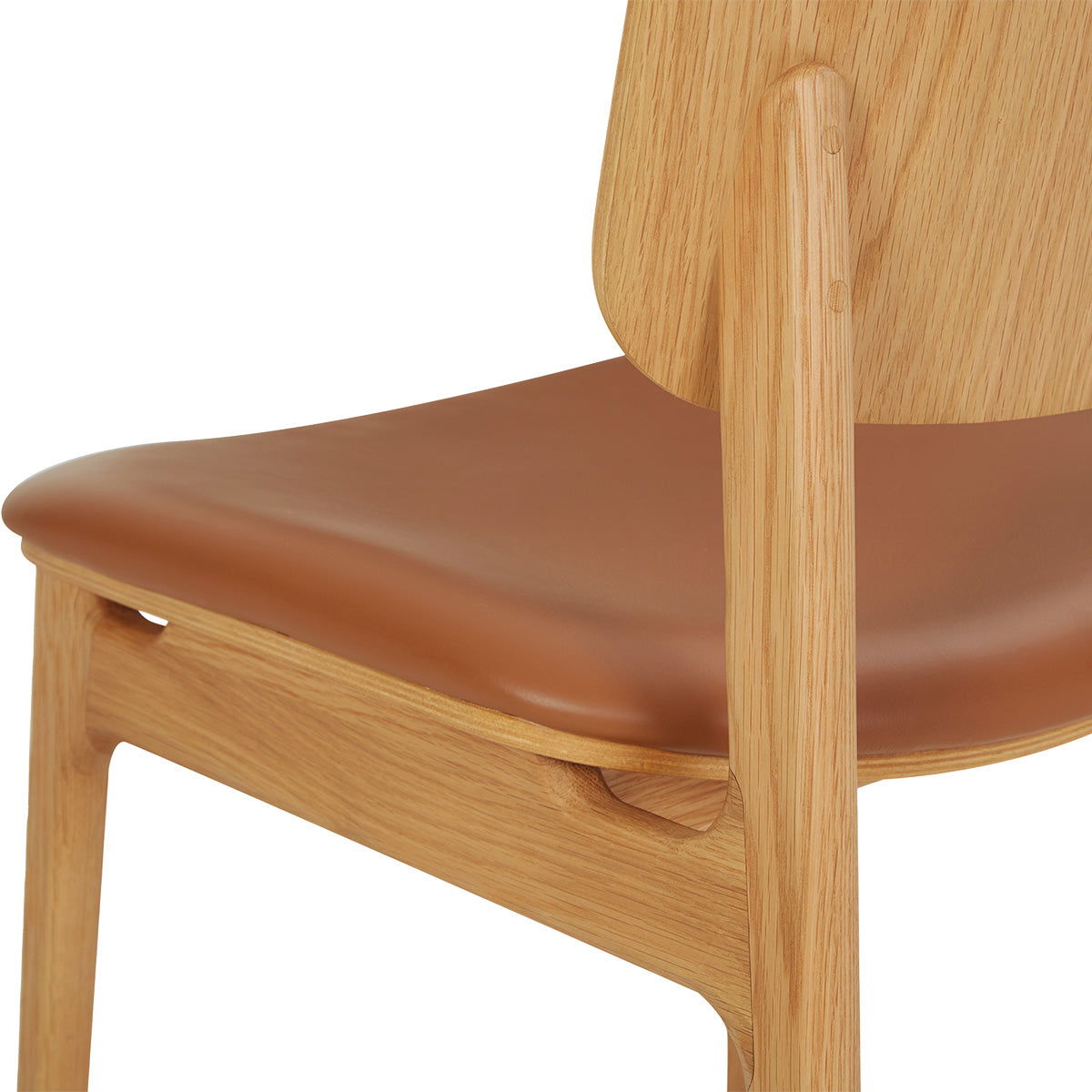 Flair Rattan Leather Dining Chair
