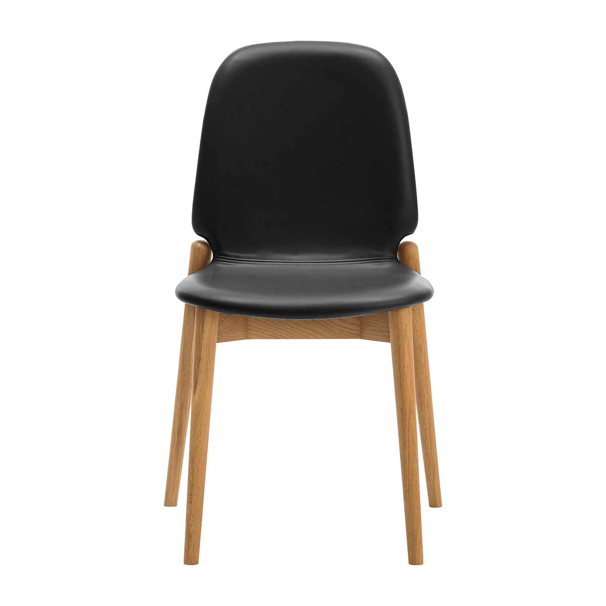 Offset Leather Dining Chair