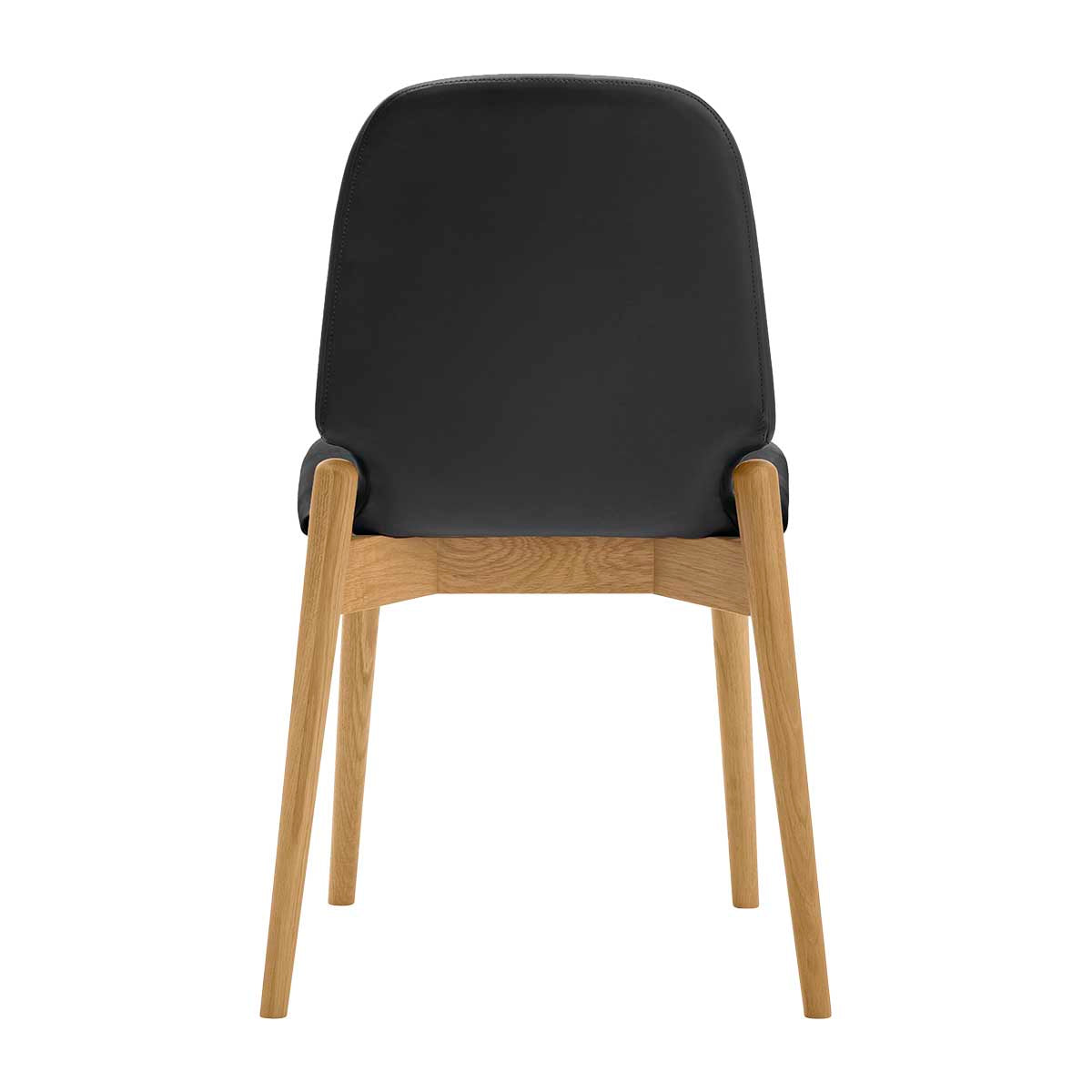 Offset Leather Dining Chair