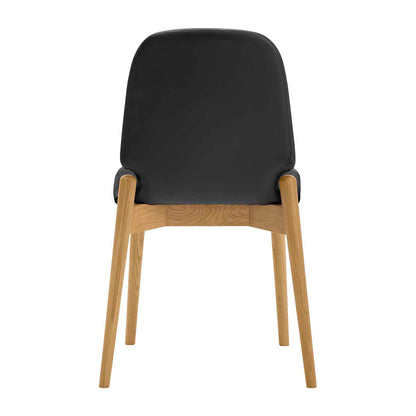 Offset Leather Dining Chair