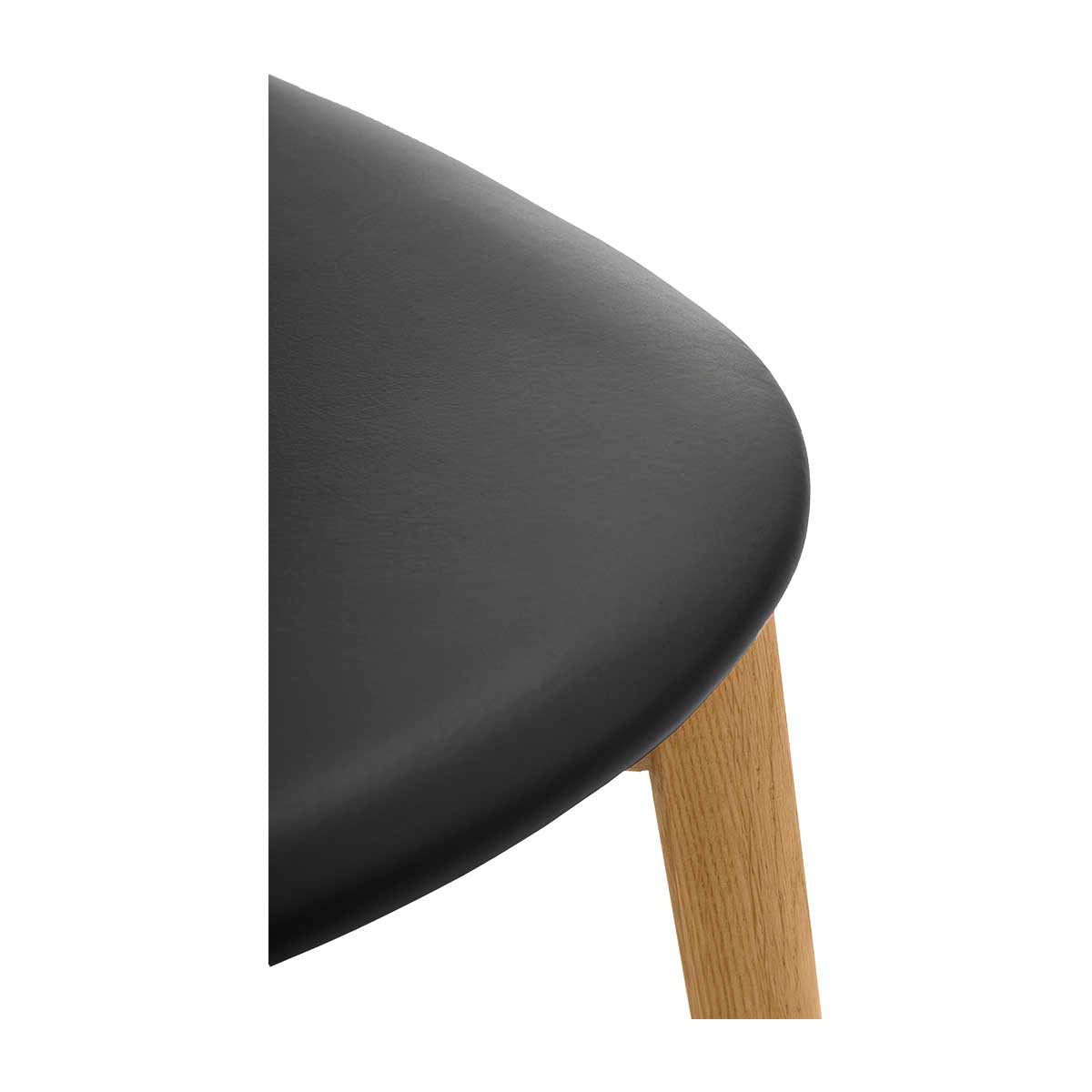 Offset Leather Dining Chair