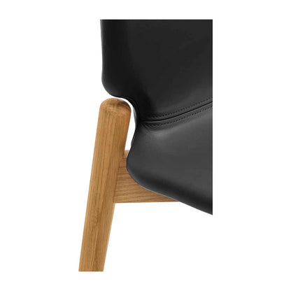 Offset Leather Dining Chair