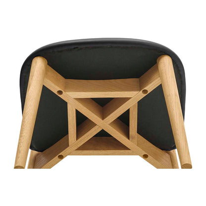 Offset Leather Dining Chair