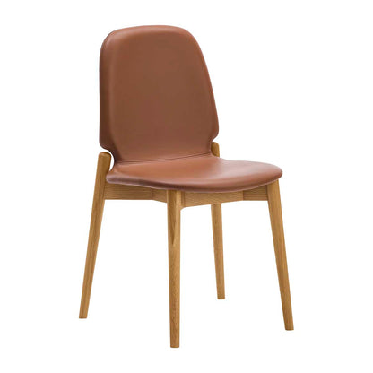 Offset Leather Dining Chair