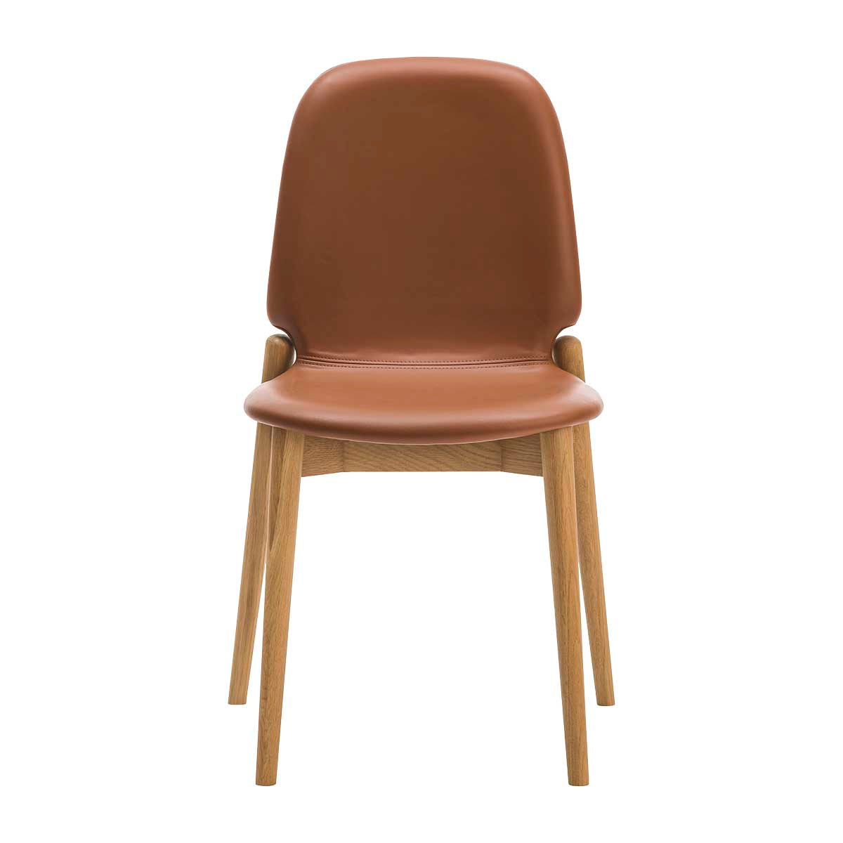 Offset Leather Dining Chair