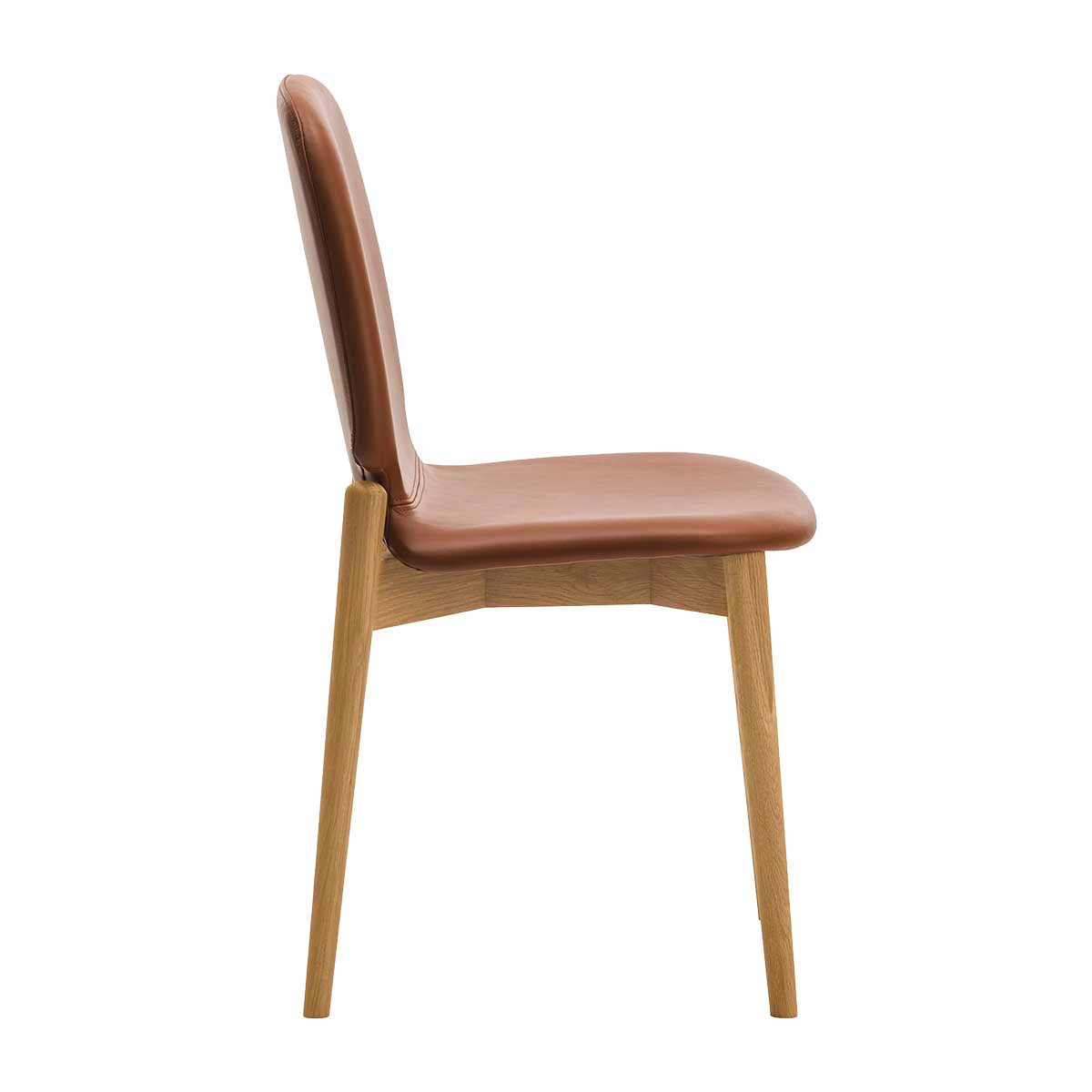 Offset Leather Dining Chair