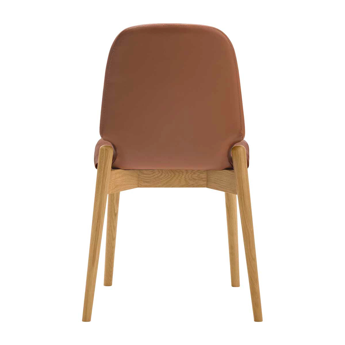 Offset Leather Dining Chair