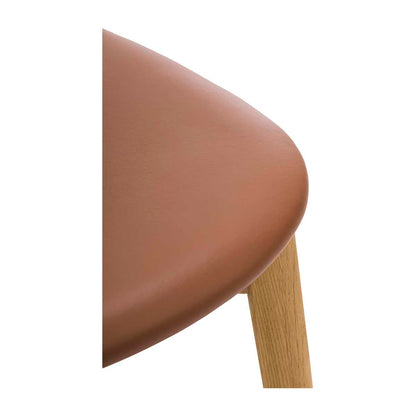 Offset Leather Dining Chair