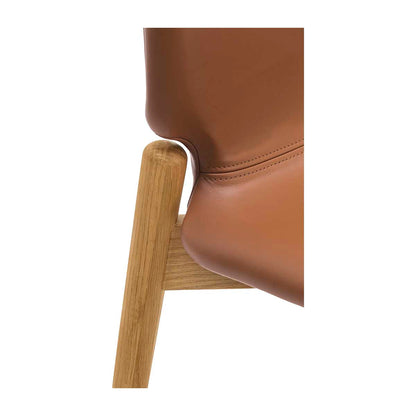 Offset Leather Dining Chair