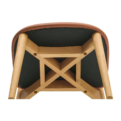 Offset Leather Dining Chair