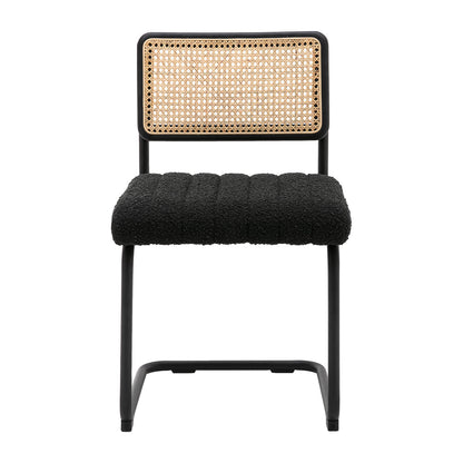 Blake Rattan Boucle Dining Chair