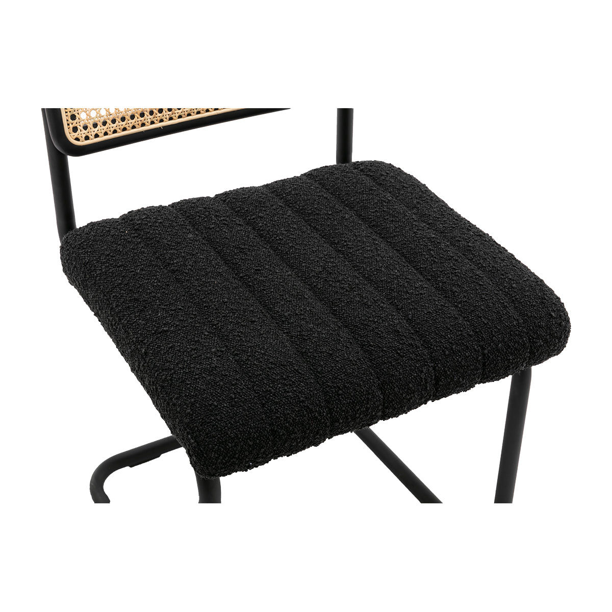 Blake Rattan Boucle Dining Chair