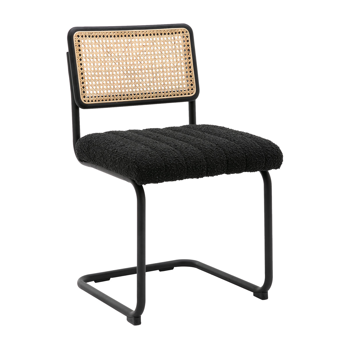 Blake Rattan Boucle Dining Chair
