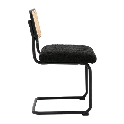 Blake Rattan Boucle Dining Chair