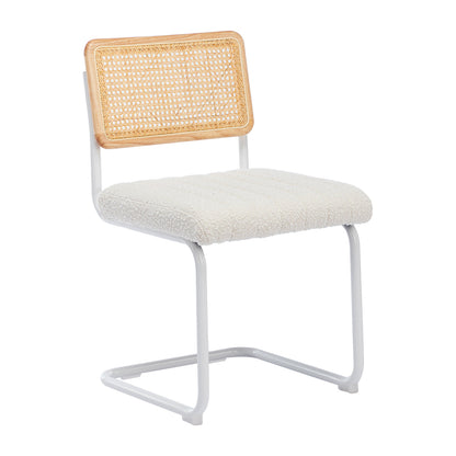 Blake Rattan Boucle Dining Chair