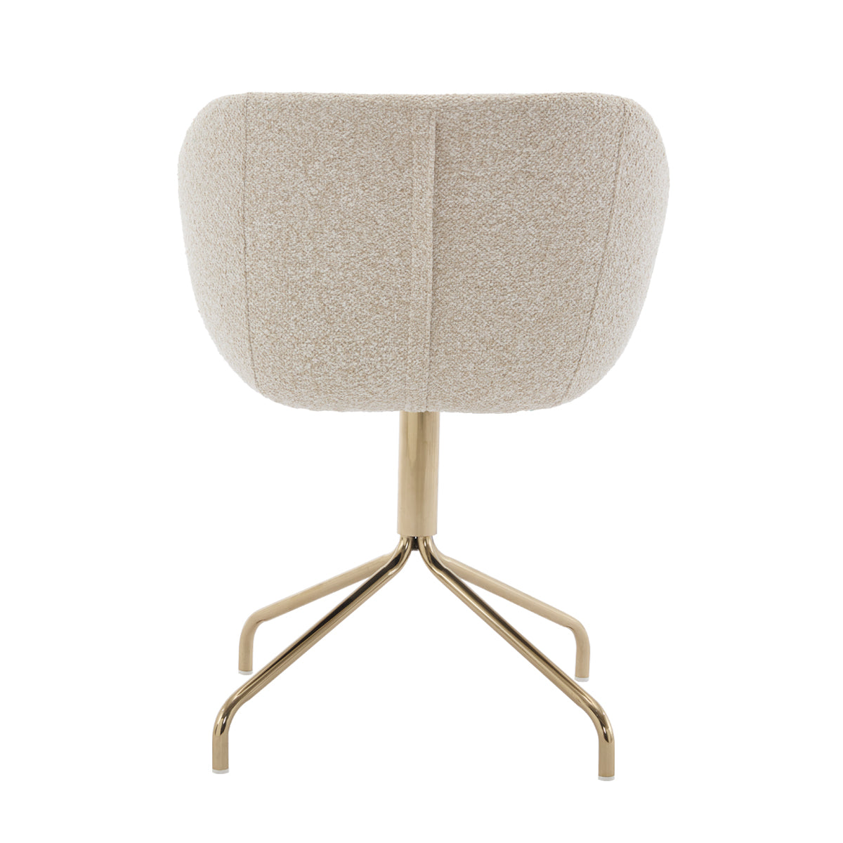 Elle Swivel Boucle Dining Arm Chair