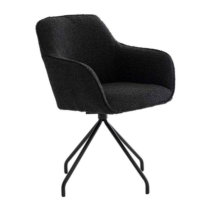 Levi Swivel Boucle Dining Arm Chair