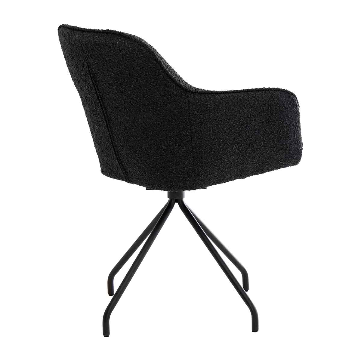 Levi Swivel Boucle Dining Arm Chair
