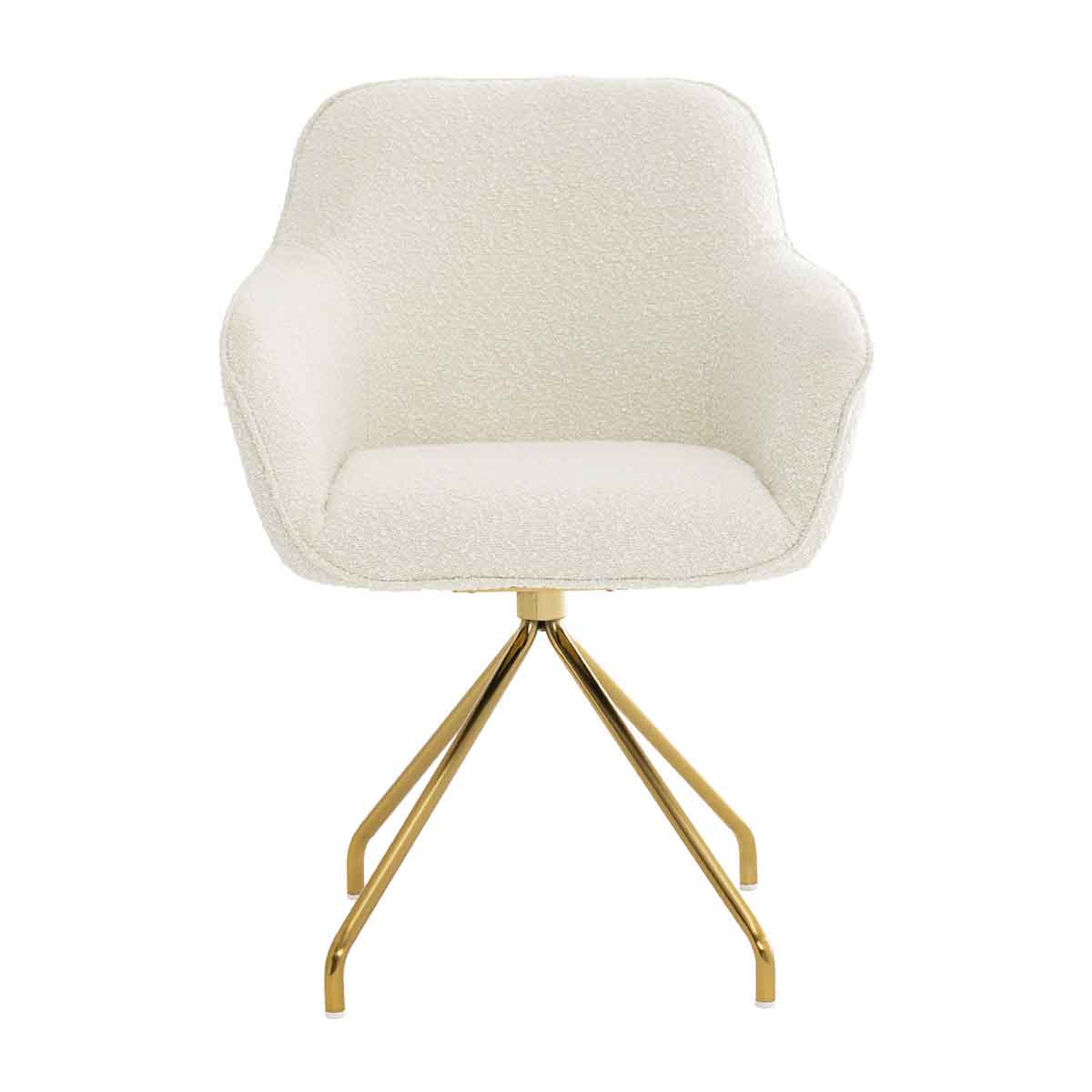 Levi Swivel Boucle Dining Arm Chair