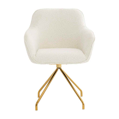 Levi Swivel Boucle Dining Arm Chair