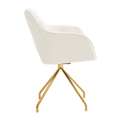 Levi Swivel Boucle Dining Arm Chair