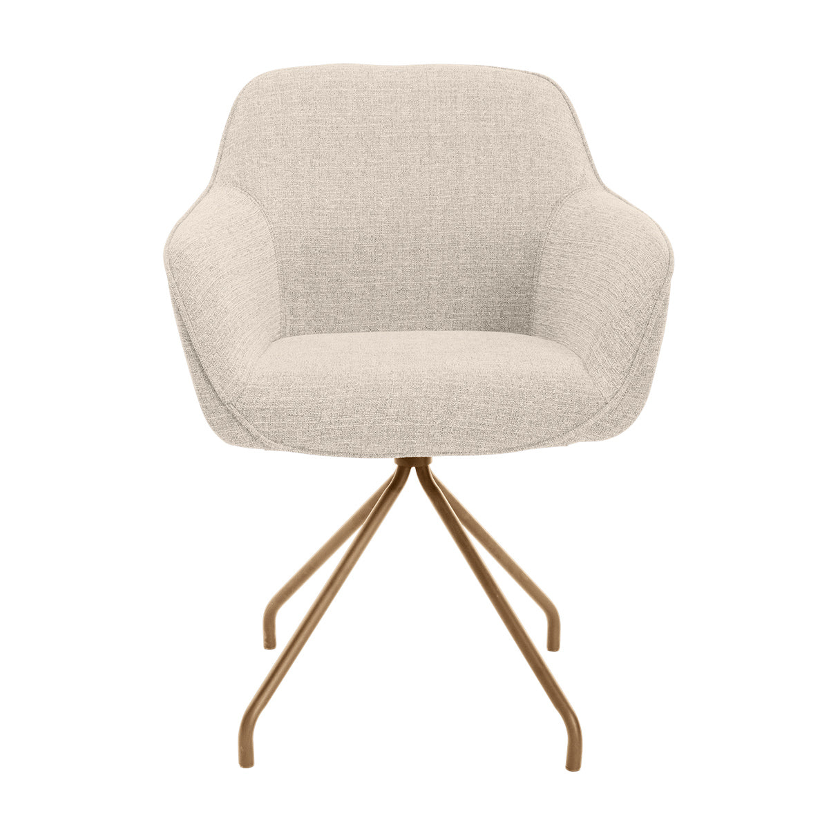 Levi Swivel Fabric Dining Arm Chair