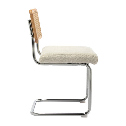 Blake Rattan Boucle Dining Chair