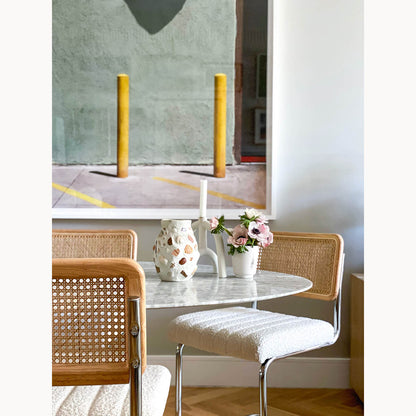 Blake Rattan Boucle Dining Chair