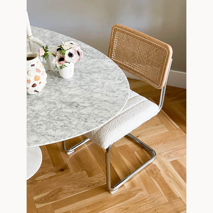 Blake Rattan Boucle Dining Chair