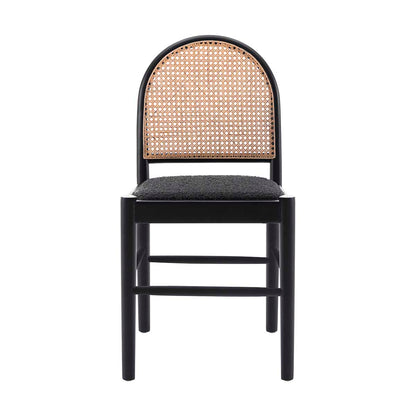 Capri Rattan Boucle Arch Dining Chair