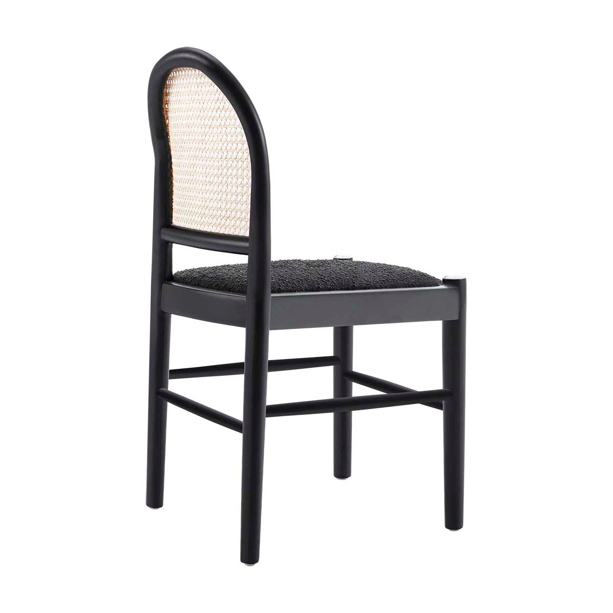 Capri Rattan Boucle Arch Dining Chair