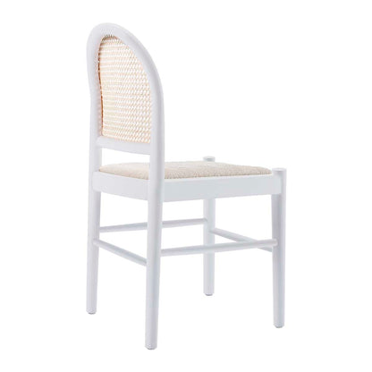 Capri Rattan Boucle Arch Dining Chair
